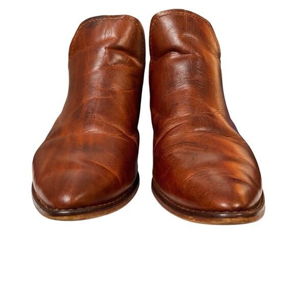 Steve Madden Austin Cognac Brown Leather Cowboy Ankle Booties Women's Size 9.5M - Picture 5 of 14